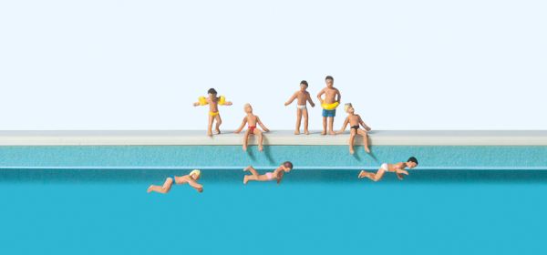 79091 Preiser - Kinder im Schwimmbad - Spur N