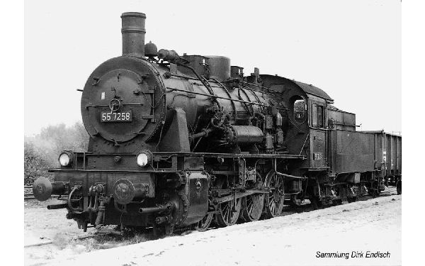 DR, Dampflok BR 55.25, rot-schwarz, Epoche III, mit Digitalschnittstelle 21-polig (MTC)