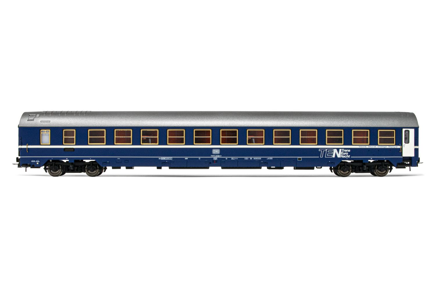 DB Schlafwagen Typ MU, Dach weiss, TEN, Epoche IV-V