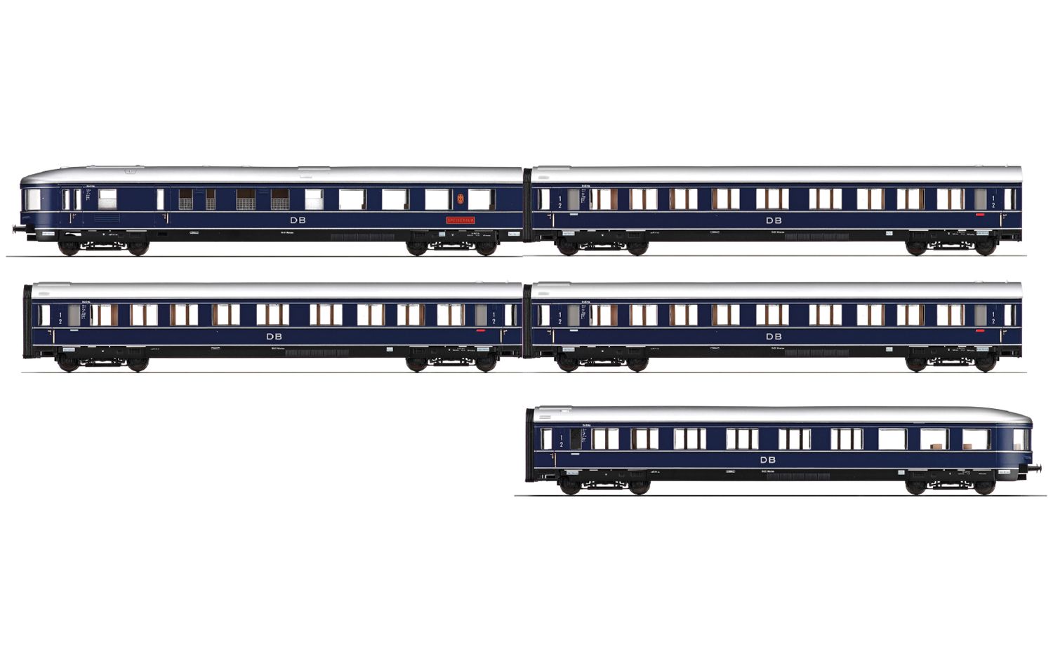 HR4389 Rivarossi - DB,5tl ZugSet Bl.Enzia,III - Spur H0