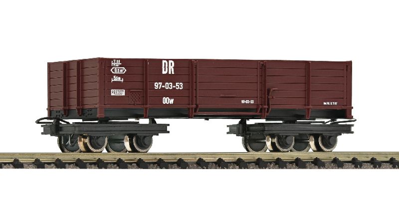 Vierachsiger offener Güterwagen der Deutschen Reichsbahn. Epoche III-IV.