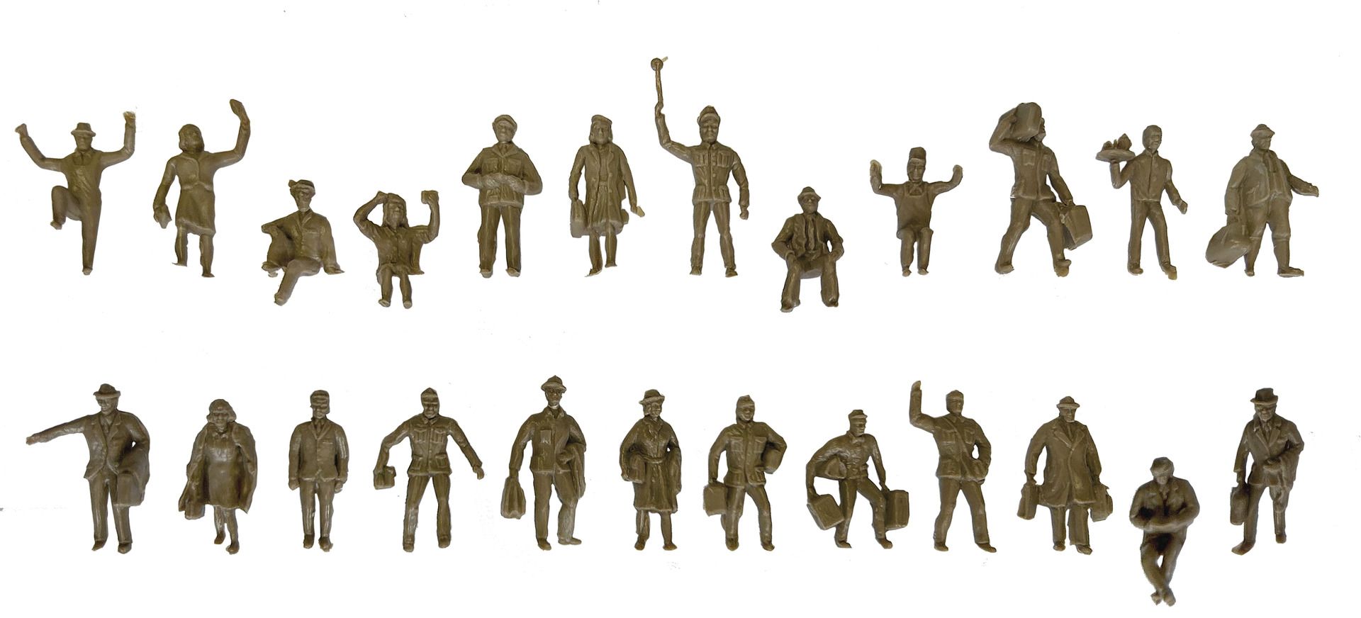 40000 Roco - Bahnfiguren 24 St�ck H0 unbemalt - Spur H0