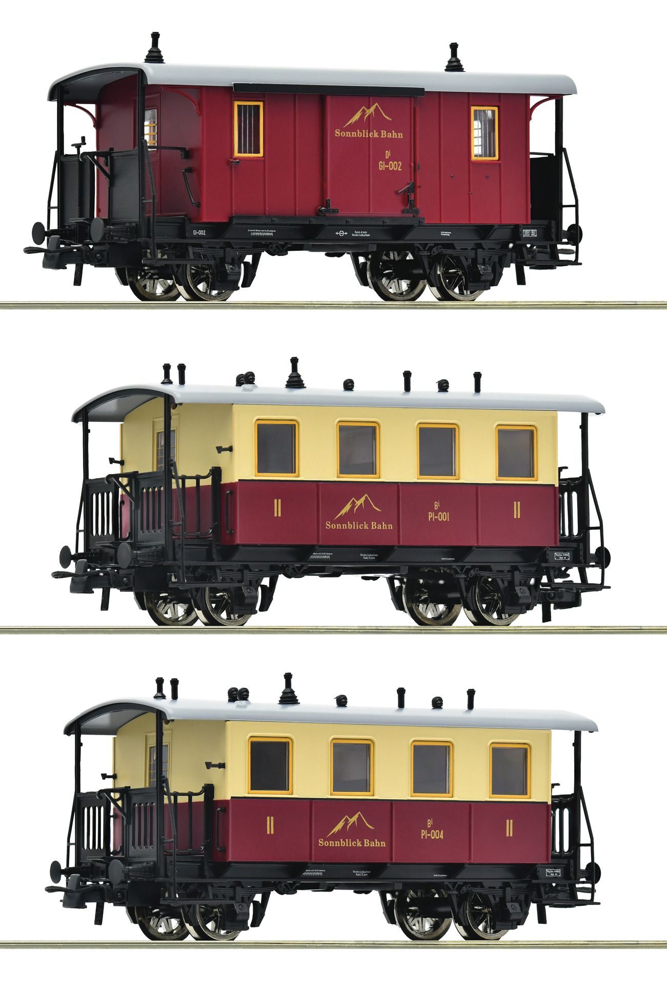 6200063 Roco - 3er Set Personenzug Sonnblick- - Spur H0