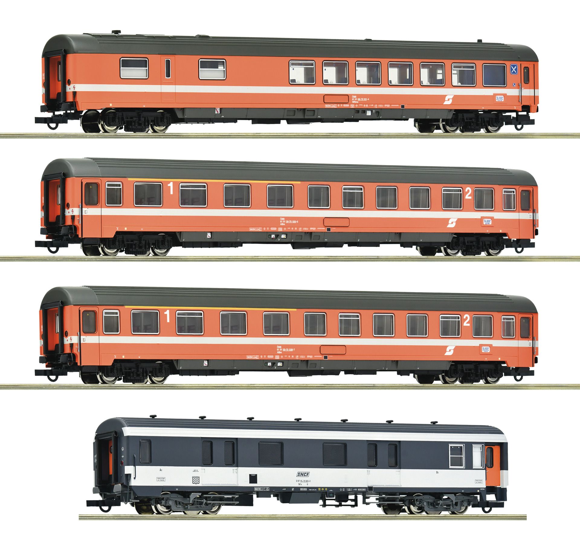 6200077 Roco - 4er Set Arlberg-Express #1 - Spur H0