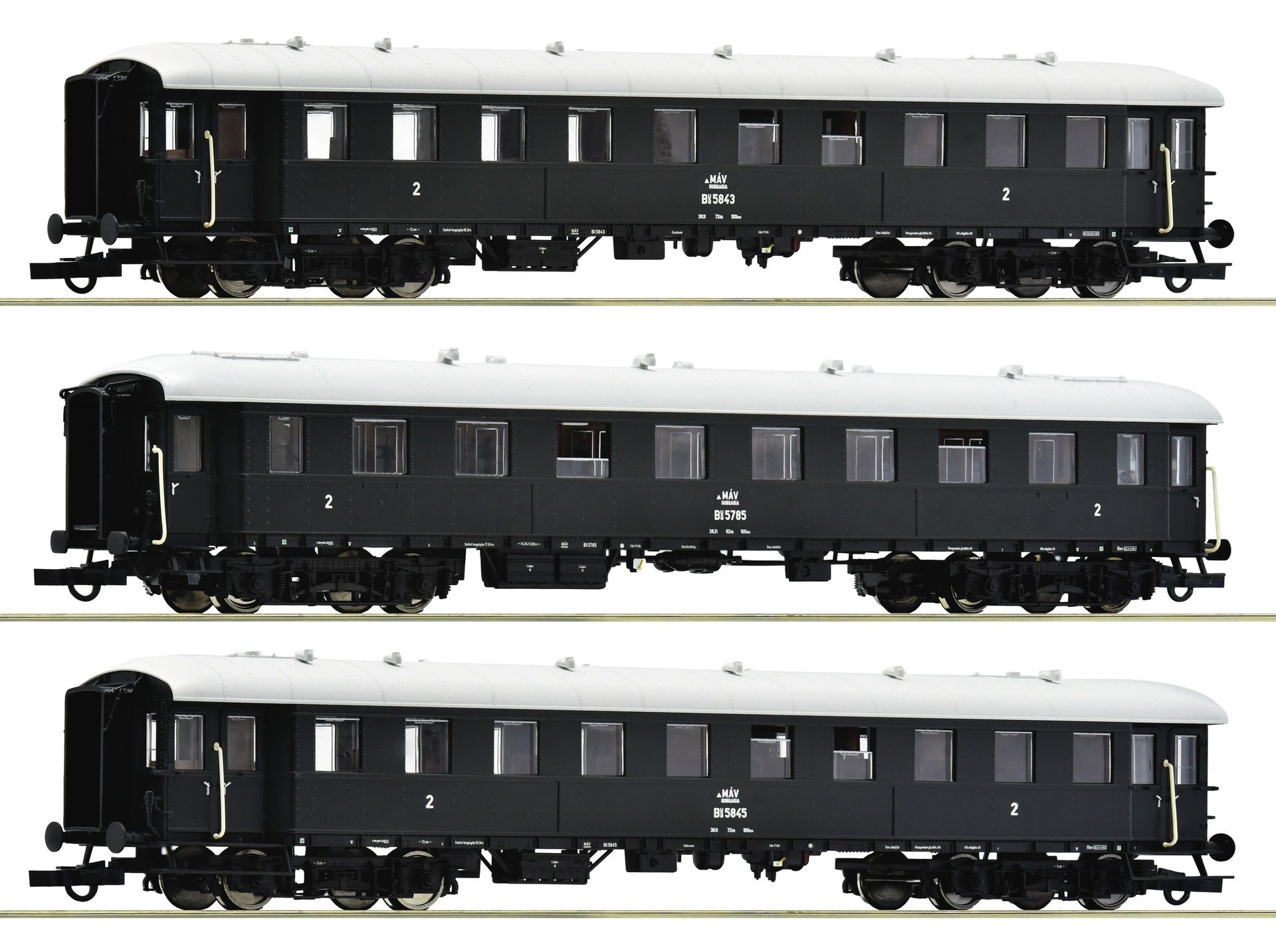 6200132 Roco - 3er Set Eilzugwagen MAV - Spur H0