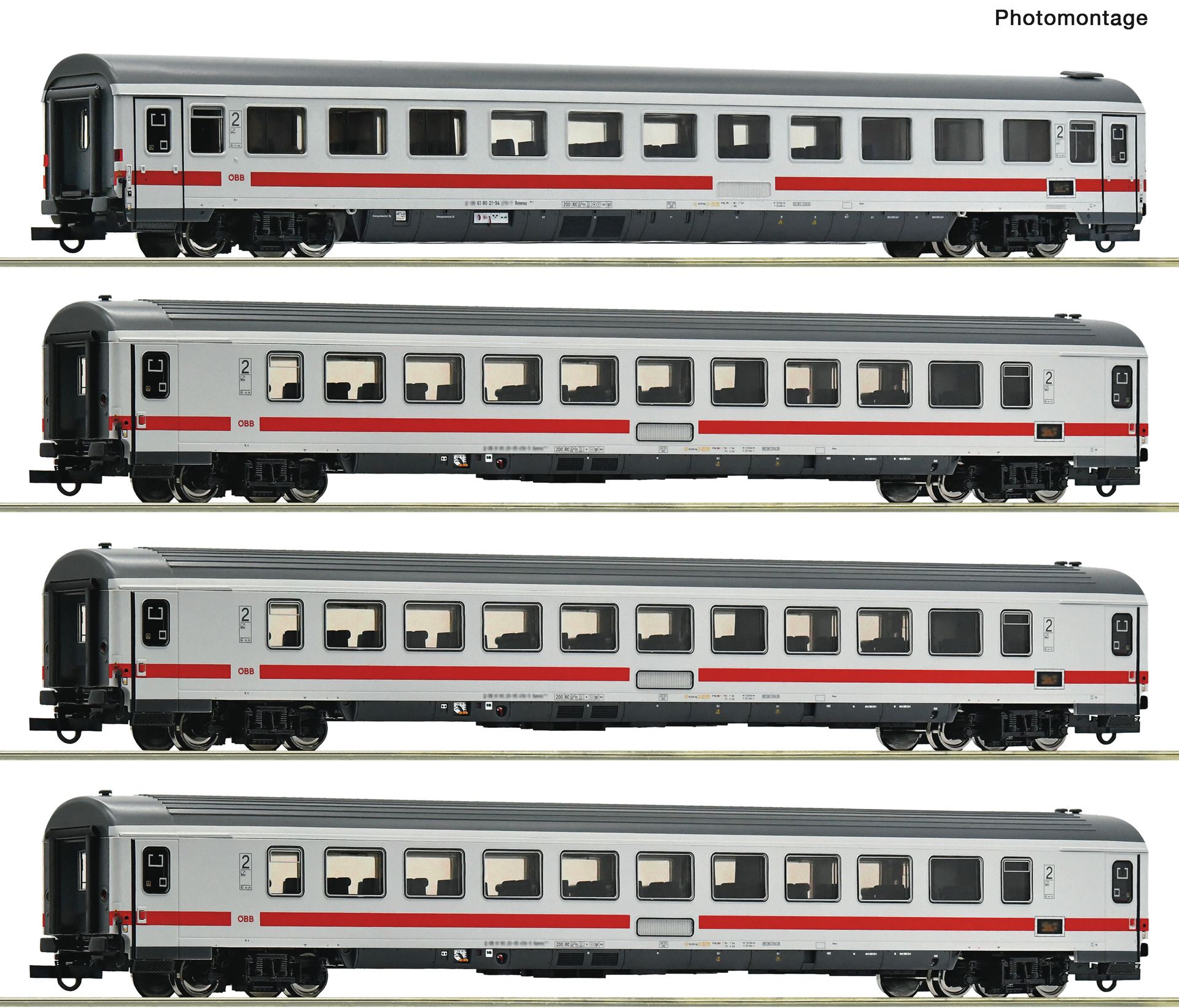 6200187 Roco - 4er Set IC OBB - Spur H0