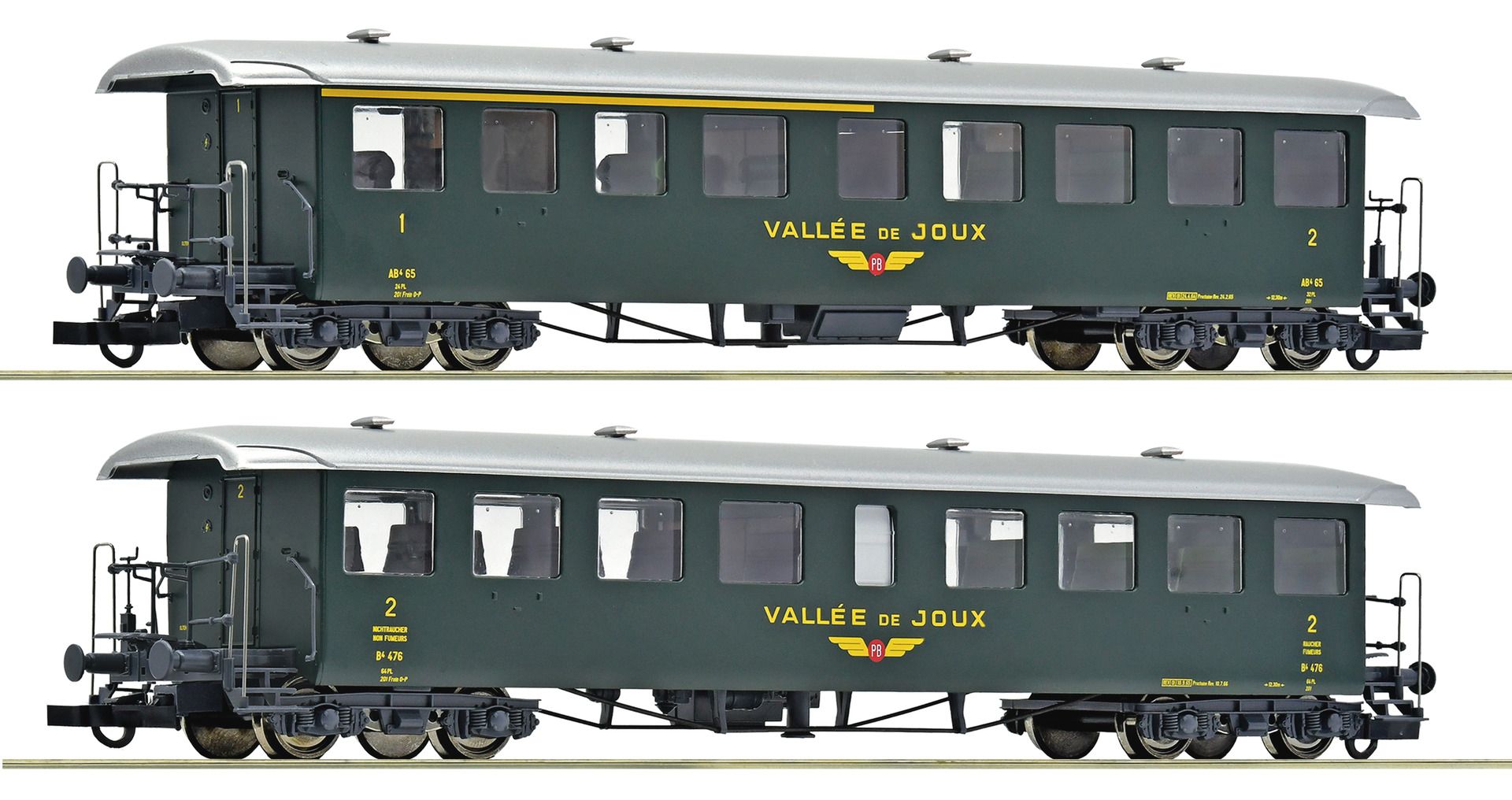 6200198 Roco - 2-tlg. Set: Seetalbahnwagen - Spur H0
