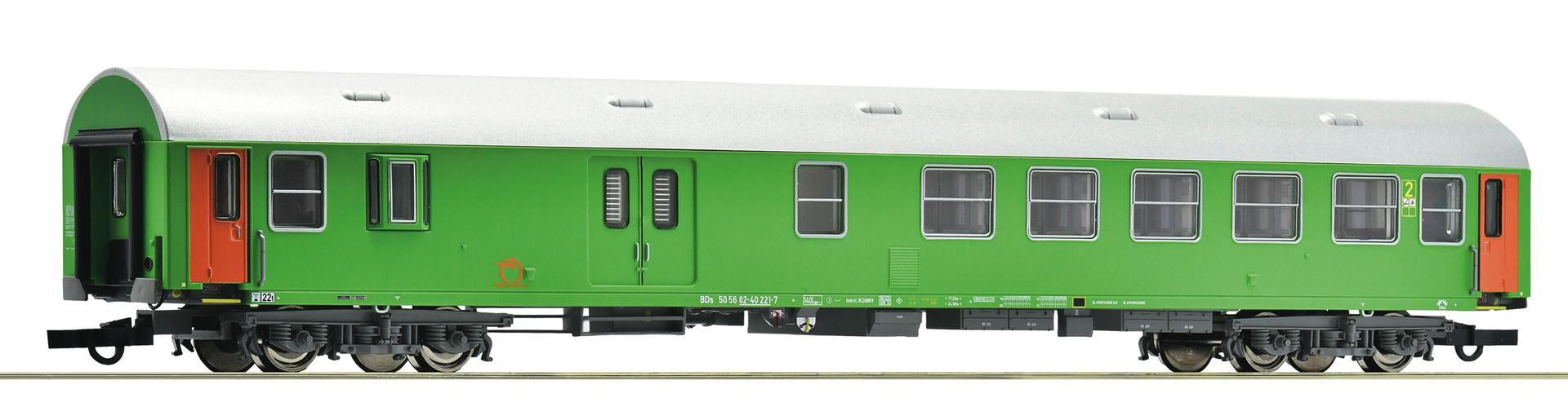 6200233 Roco - Reisezugwagen 2. Klasse/Gep�ck - Spur H0