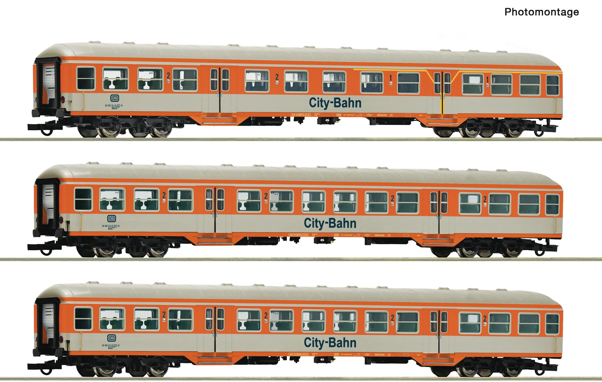 6200247 Roco - 3-tlg. Set: Nahverkehrswagen - Spur H0