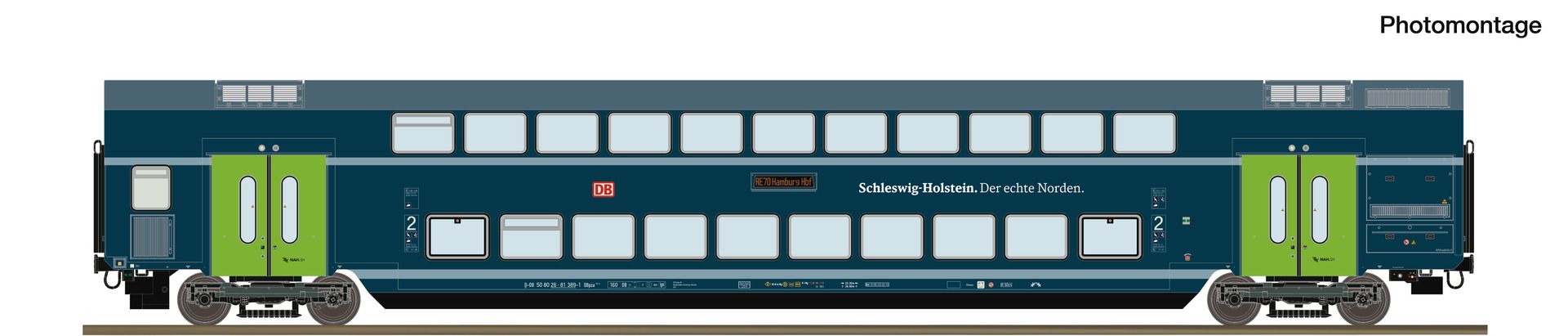 6220251 Roco - Doppelstockwagen 2. Klasse - Spur H0