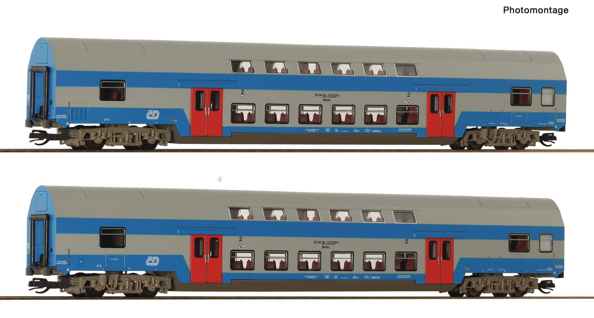 6280044 Roco - 2er Set Doppelstock CD - Spur TT
