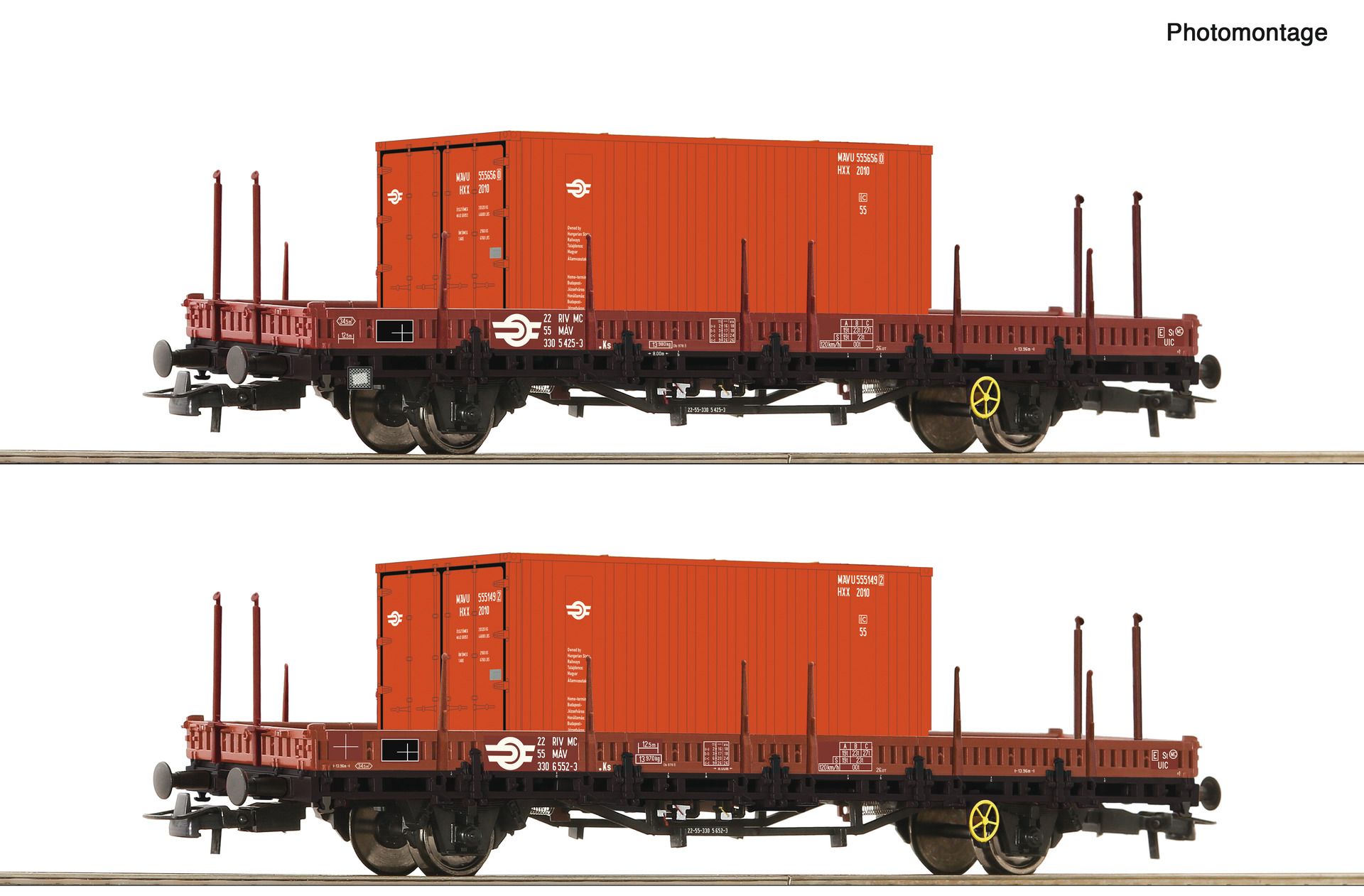 6600076 Roco - 2er Set Rungenwag. MAV - Spur H0