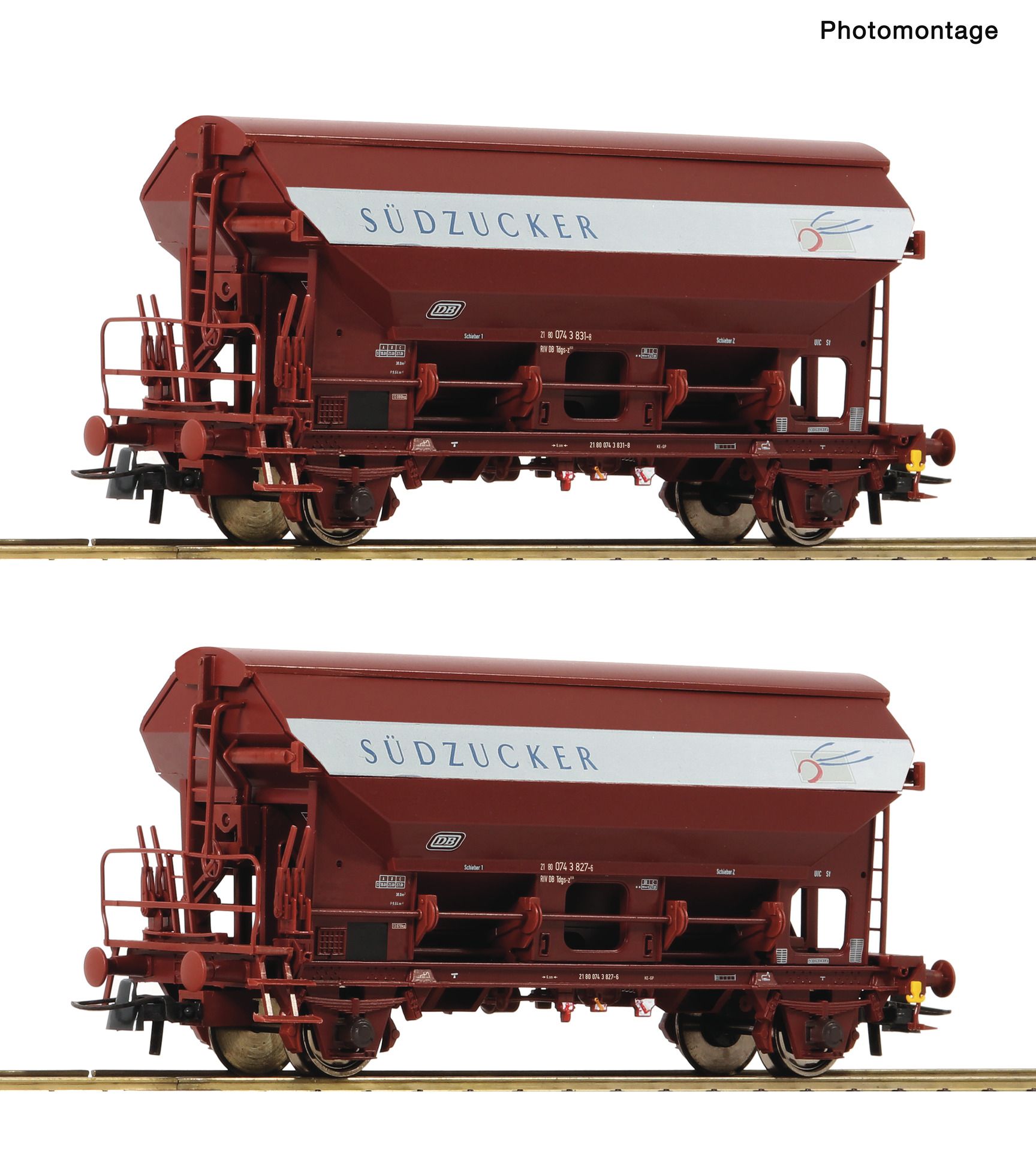 6600124 Roco - 2er Set Schwenkdachwag. DB - Spur H0