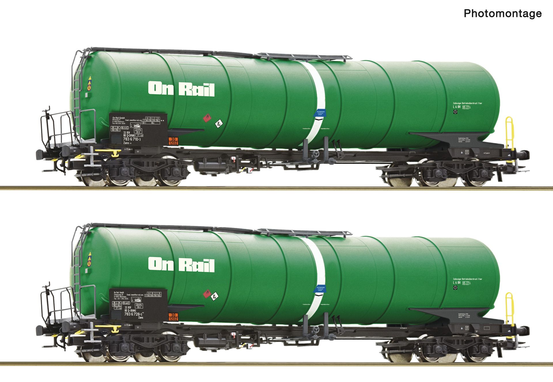 6600147 Roco - 2er Set Kesselwag. OnRail - Spur H0