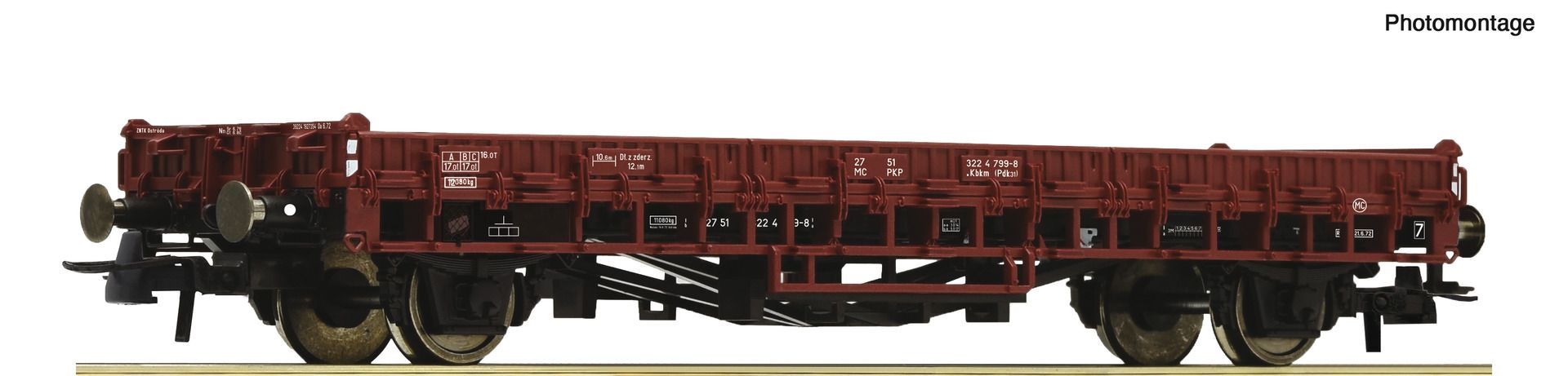6600149 Roco - Niederbordwag. Kbkm PKP - Spur H0