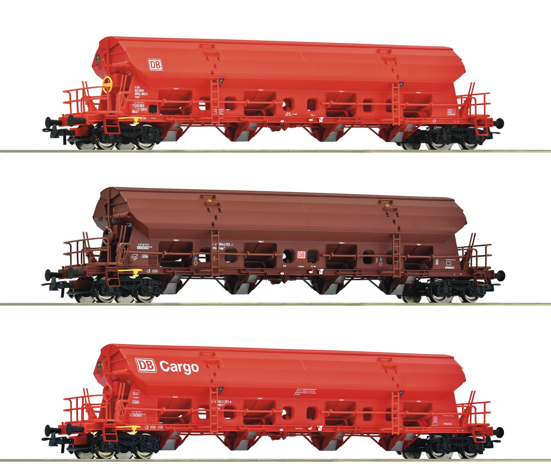 6600153 Roco - 3er Set Schwenkdachwagen DB-A - Spur H0
