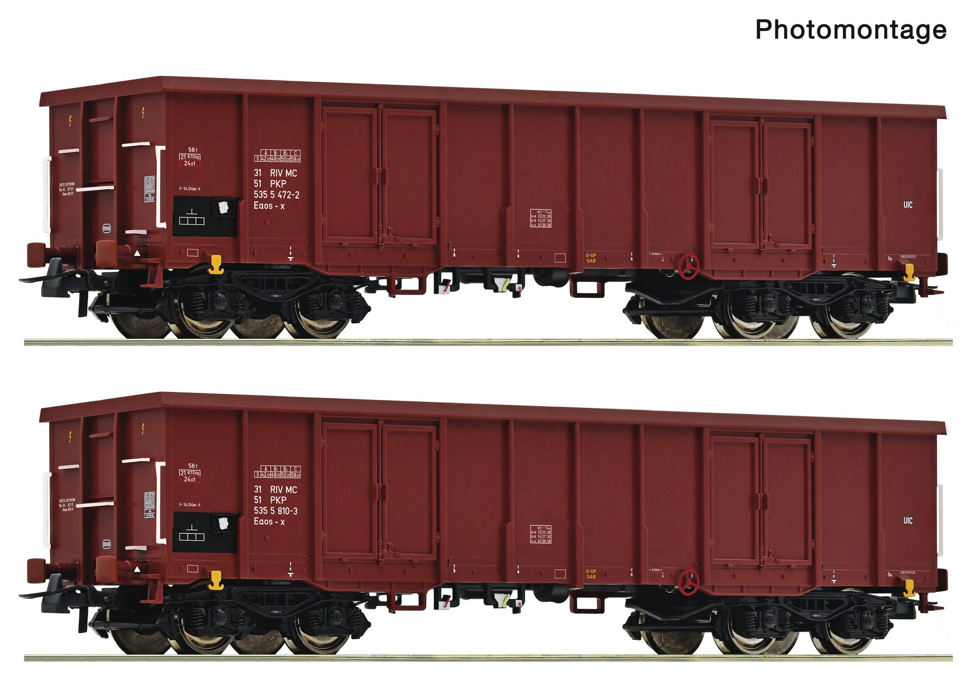 6600171 Roco - 2er Set Eaos PKP - Spur H0