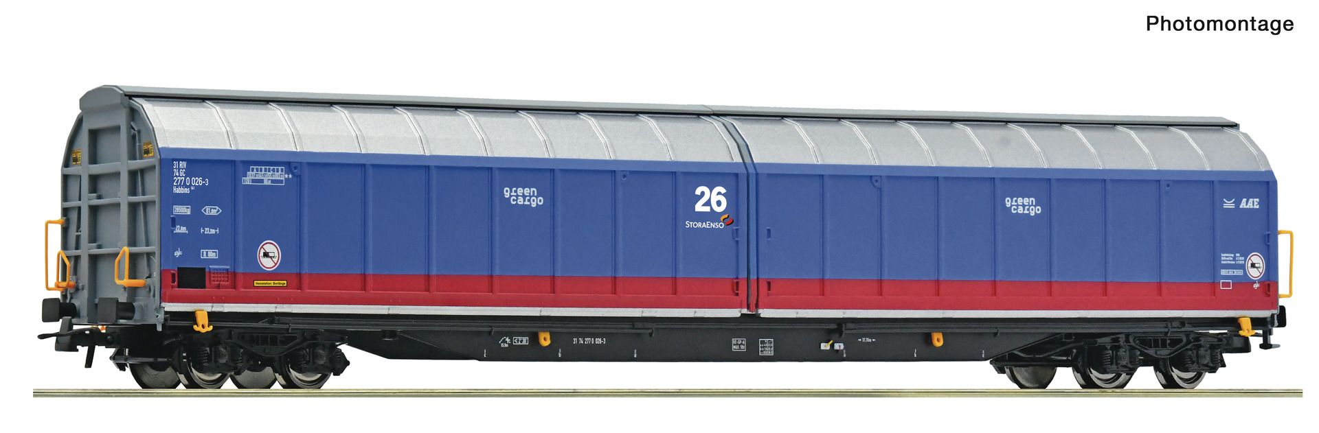 6600200 Roco - Schiebewandwag. Green Cargo - Spur H0