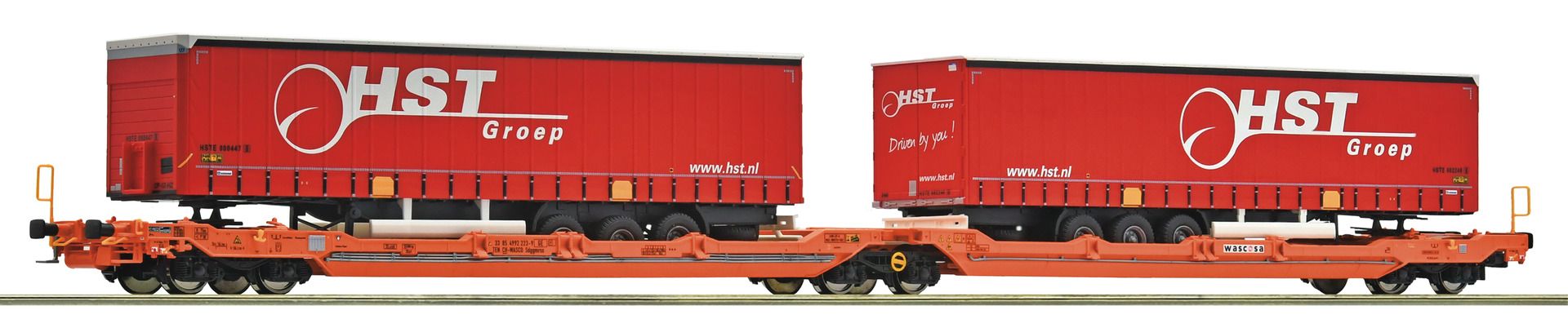 6600260 Roco - Doppeltaschen-Gelenkwagen T3000e - Spur H0