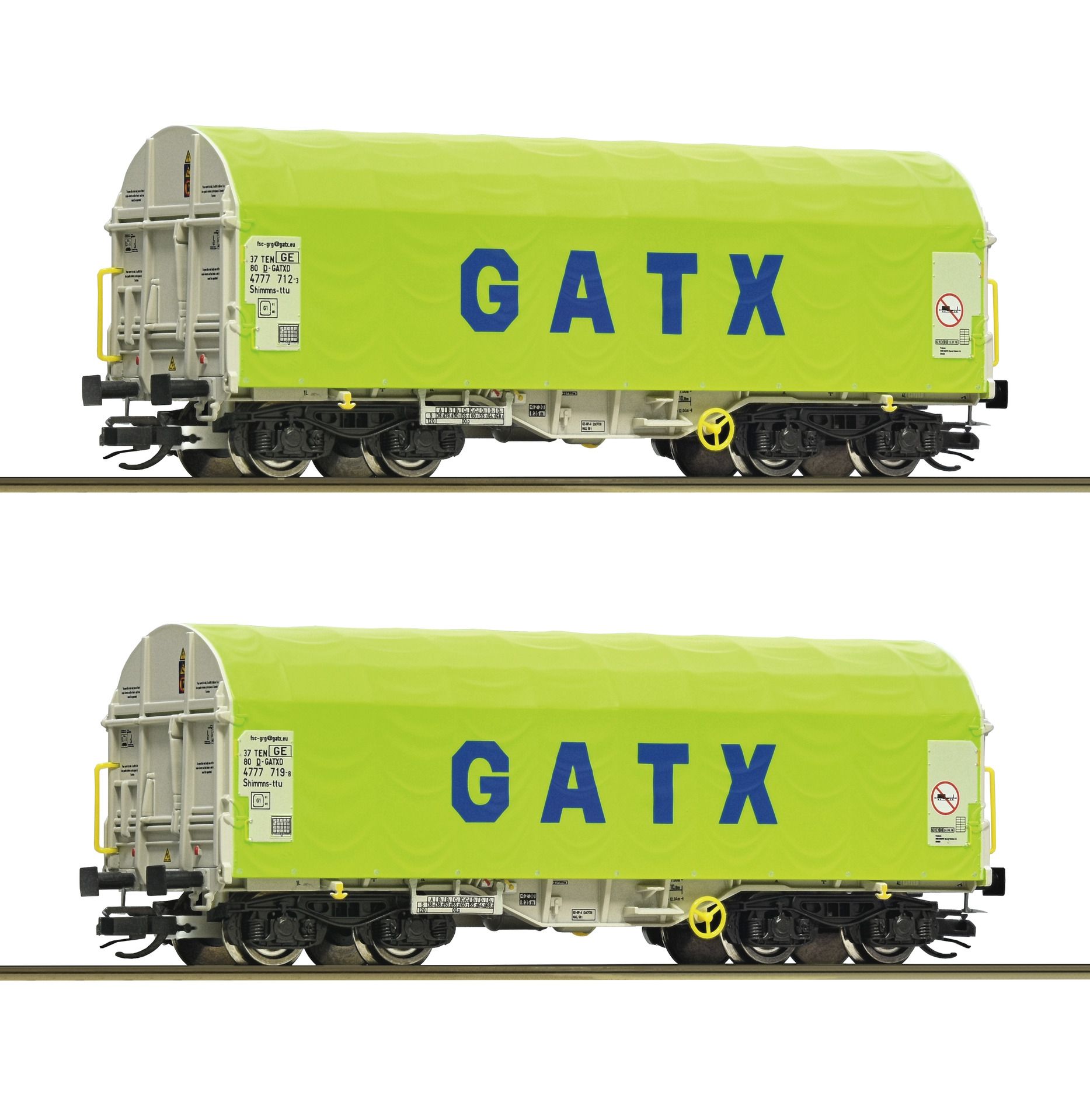 6680011 Roco - 2er Set Schiebeplanenwag. GAT - Spur TT