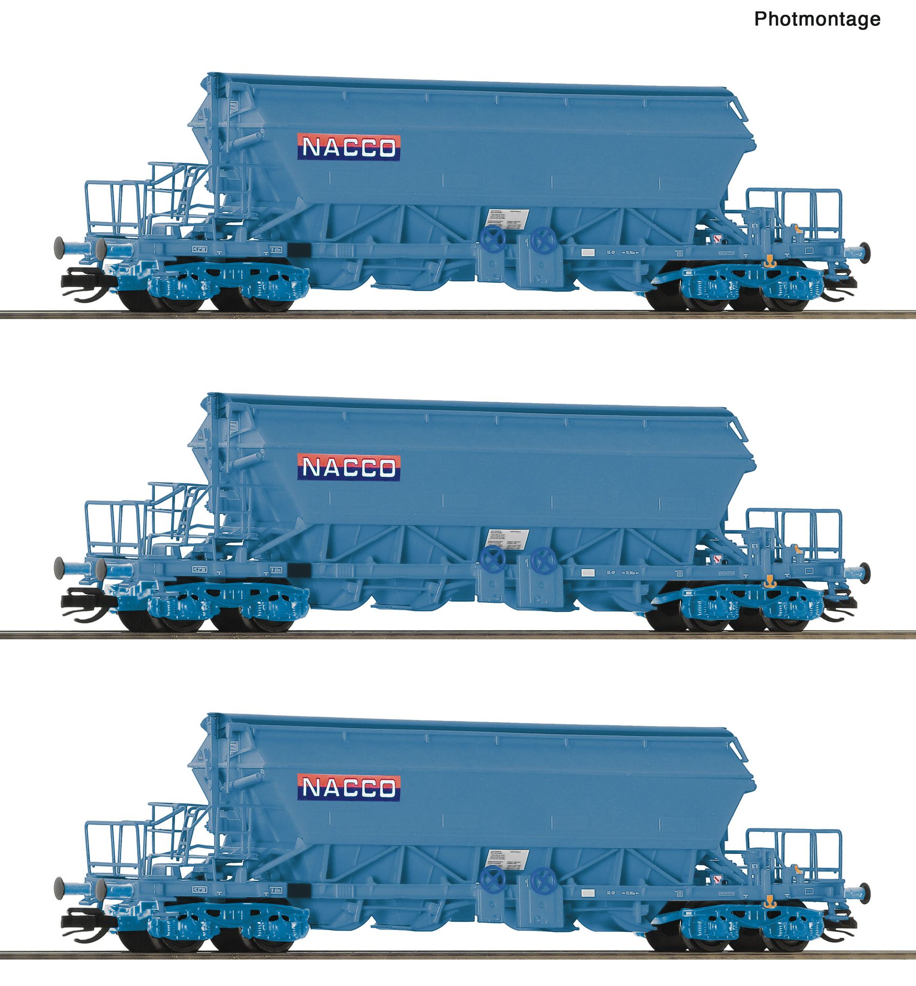 6680031 Roco - 3er Set Kaliwagen Nacco - Spur TT