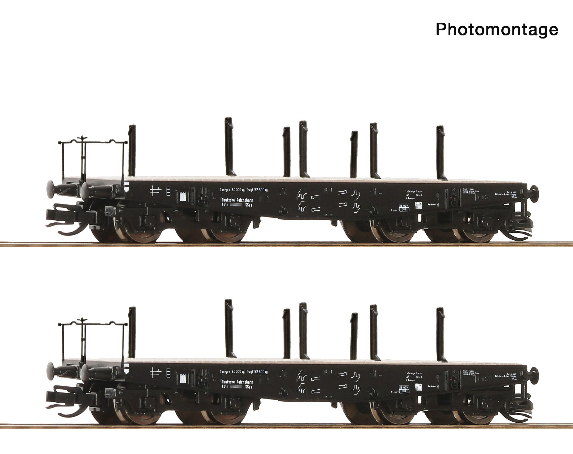6680034 Roco - 2er Set Schwerlastwagen DRG - Spur TT