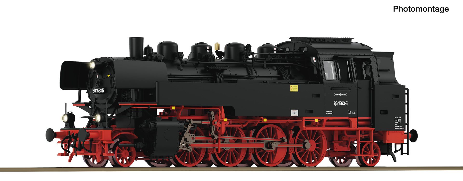 7100032 Roco - Dampflok BR 86 1563-5 - Spur H0