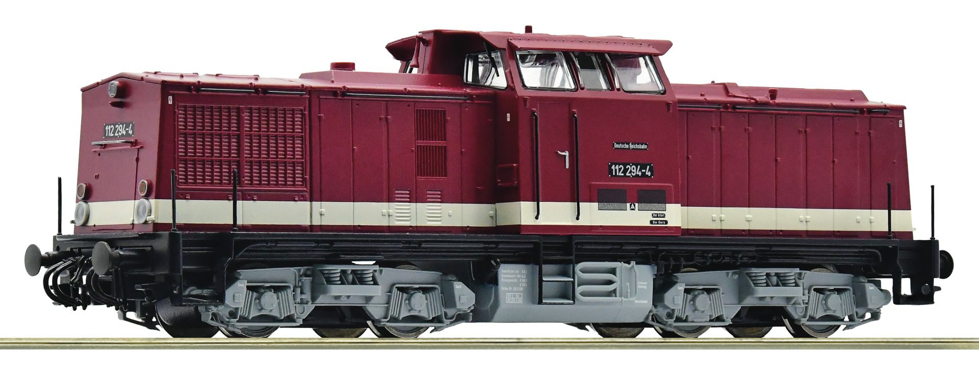 Beheimatung Rbd Erfurt, Bw Gera. Mit ZIMO MS450P22 DCC-Sound-Decoder. Im Digitalbetrieb mit einzeln schaltbarem Spitzen- oder Schlusslicht.