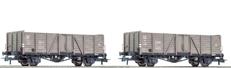 2-teiliges Set Offene Güterwagen der Luxemburgischen Staatsbahn, Epoche III. LüP 232 mm