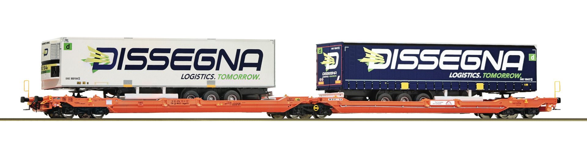 77395 Roco - Doppeltaschen-Gelenkwagen T3000e Dissegna - Spur H0