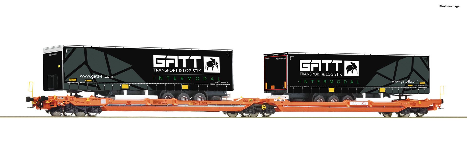 77403 Roco - Doppeltaschen-Gelenkwagen T3000e GATT - Spur H0