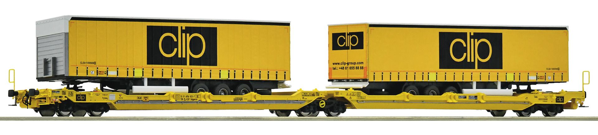 77405 Roco - Doppeltaschen-Gelenkwagen T3000e Clip - Spur H0