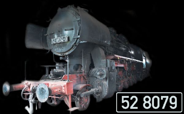 Bw Frankfurt Oder, RBD Berlin, 2-Licht-Spitzensignal vorn/hinten,  Rundschlot, original Sankästen der Br 52, Scheiben-Vorlaufrad, Wannentender 2`2`T30 ohne Kabine