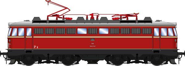 Lokkasten: Karminrot (RAL 3002), Rahmen/Fahrwerk: schwarz (RAL 9005), BBÖ Flügelrad an den Fronten, Elfenbein (RAL 1014) Zierlinien, Einholmstromabnehmer (Knie innen), mit Eckfenster, Altbaulampen, mit Schlusslichter