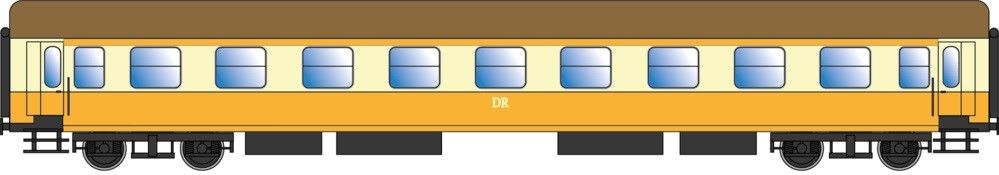 FINESCALE, Ausführung Y/B 70, Wagenkasten RAL 2000 / RAL 1014, Dach RAL 8000, Unterbau RAL 9011