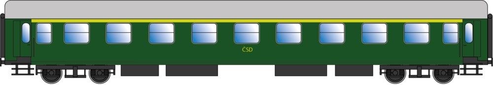 Ausführung Y/B 70, Wagenkasten RAL 6002, Dach RAL 7001, Unterbau RAL 9005