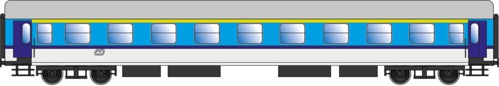 FINESCALE, Ausführung Y/B 70, Wagenkasten RAL 7035 / RAL 5003, Dach RAL 7022, Unterbau RAL 9005