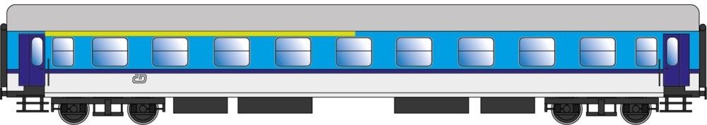 Ausführung Y/B 70, Wagenkasten RAL 7035 / RAL 5003, Dach RAL 7022, Unterbau RAL 9005