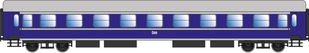 FINESCALE, fiktive Varianten, Ausführung Y/B 70, Wagenkasten RAL 5002, Dach RAL 7001, Unterbau RAL 9005