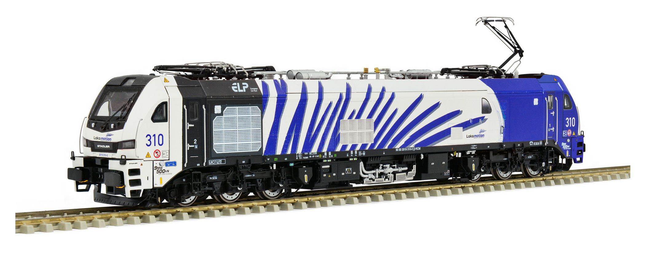 DC-analog mit 21-pol.-Schnittstelle: Stadler Dual-Mode Euro 9000 Lokomotive 2019 310-2 der Lokomotion