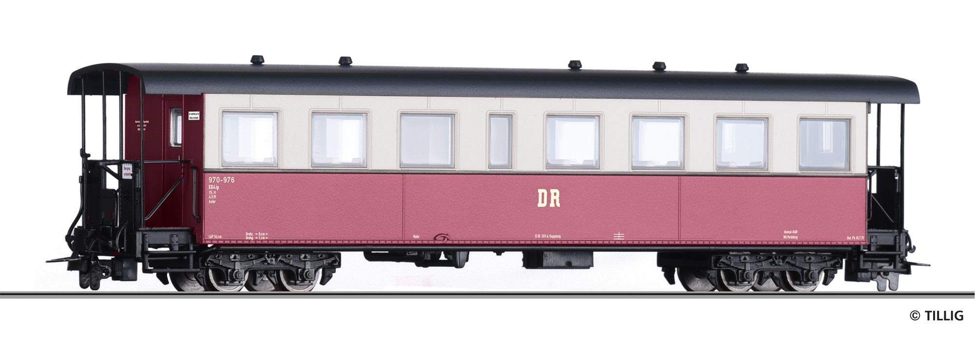 03984 Tillig - Personenwagen H0e, DR, Ep.IV - Spur H0e