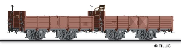 Güterwagenset der DR bestehend aus zwei offenen Güterwagen Ow Ep.III