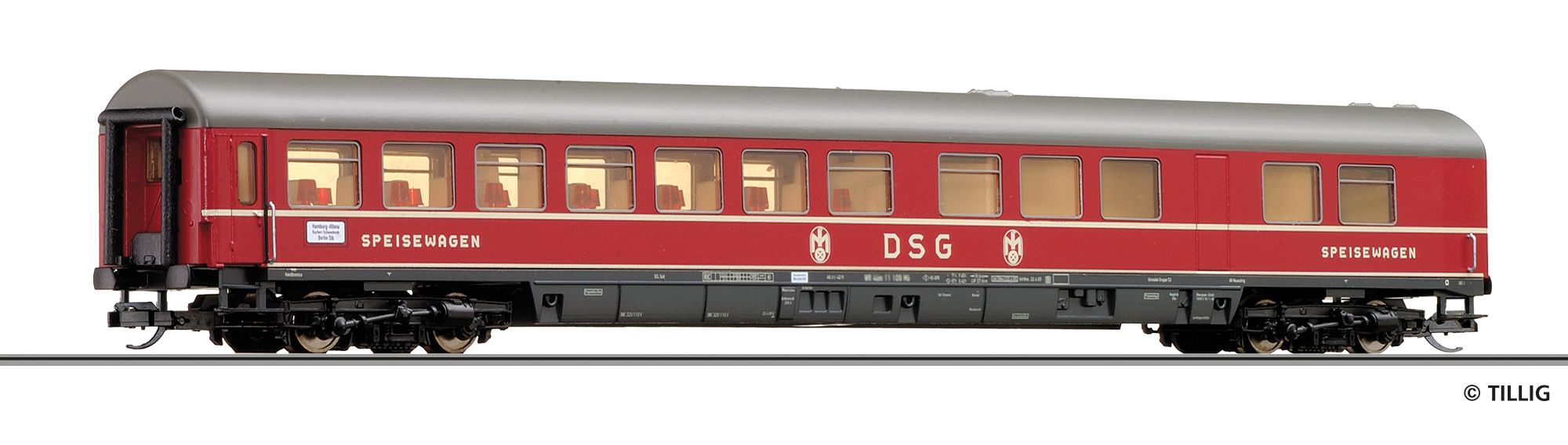 16598 Tillig - Speisewagen WR132, DB, Ep.III - Spur TT