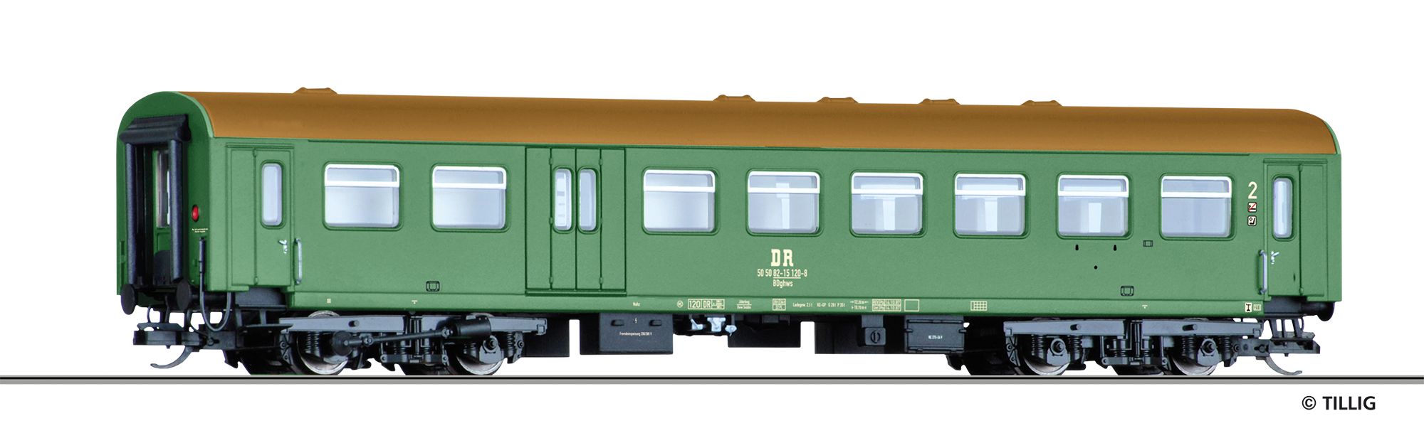 16603 Tillig - Reisezugwg. m.Packabt.,DR, Ep - Spur TT