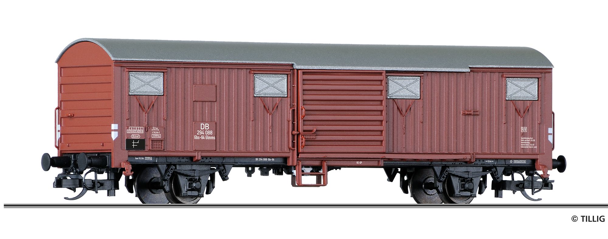 17181 Tillig - ged. G�terwagen, DB, Ep.III - Spur TT