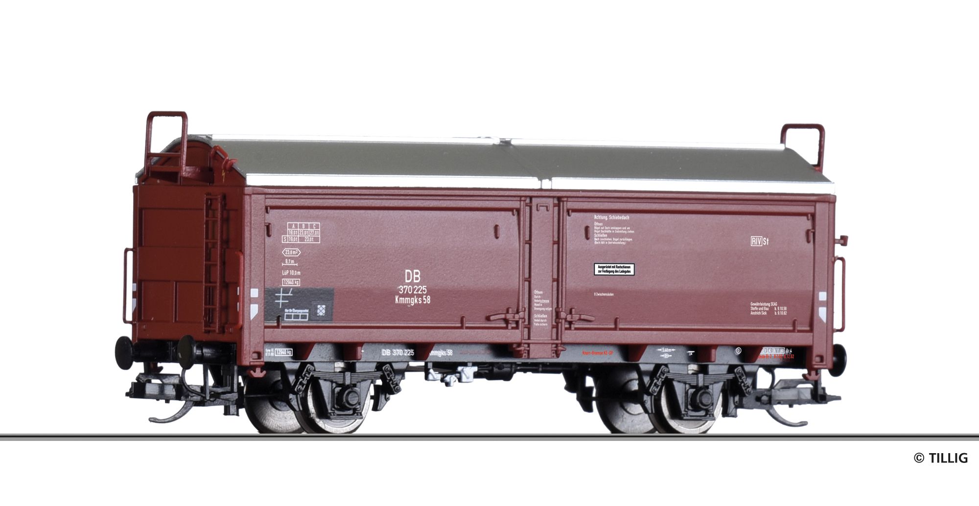 17655 Tillig - Schiebedachwagen, DB, Ep.III - Spur TT
