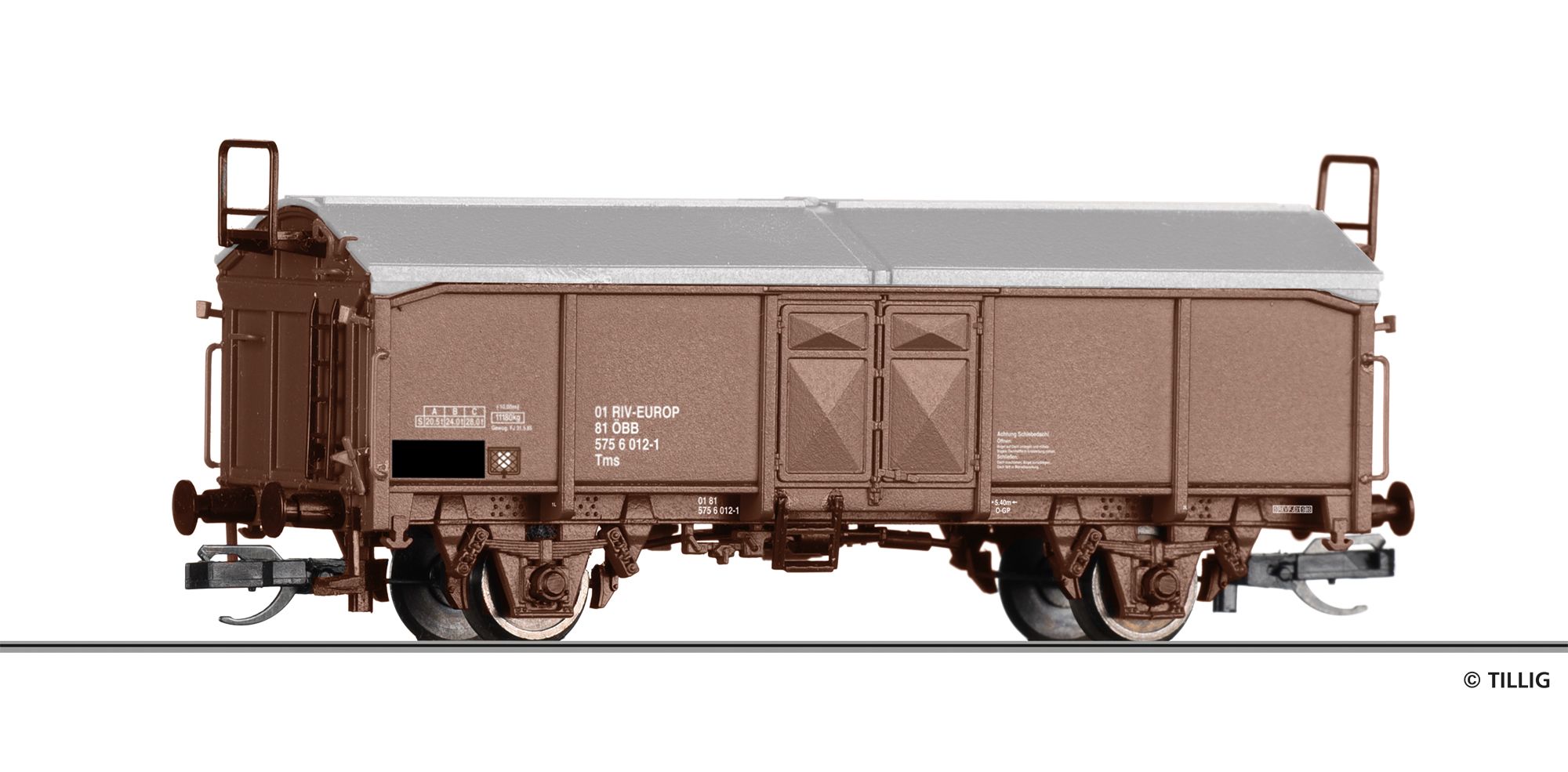 17679 Tillig - Schiebedachwagen, �BB, Ep.IV - Spur TT