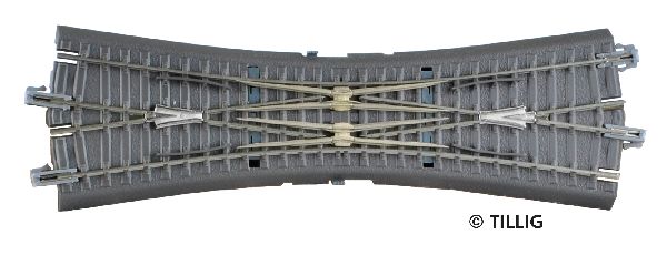 83790 Tillig - Bettungsgleis grau Doppelkreuzungsweiche - Spur TT