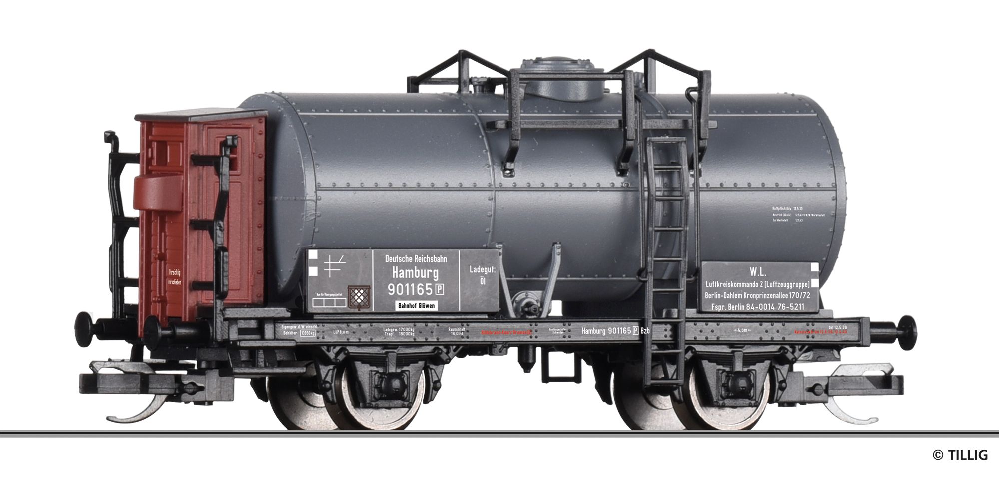 95775 Tillig - Kesselwagen m.Brh, DRG, Ep.II - Spur TT