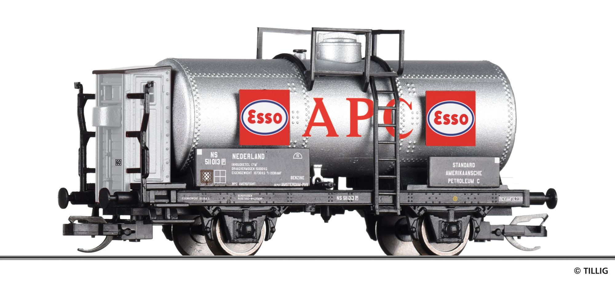 95877 Tillig - Kesselwagen m.Brh, NS, Ep.II - Spur TT